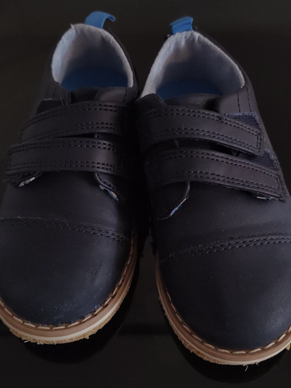 Toddler boy blue navy size 9 dress formal shoes